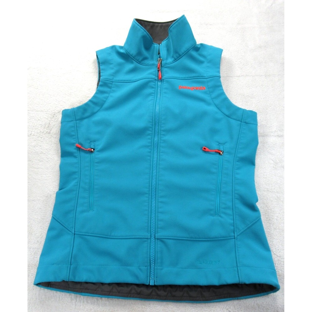 Patagonia Adze Vest Womens XS Calypso Zip Pockets Polartec Windbloc Full Zip